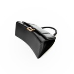 バレンシアガ アワーグラス トップハンドル バッグ シャイニーカーフスキン